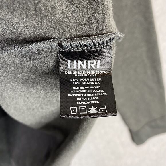 UNRL Sweatshirt Mens XXL Heather Charcoal Crossover Hoodie II 2XL - Picture 6 of 6